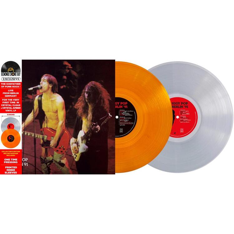 IGGY POP - Berlin 91 (Limited Crystal Clear & Crystal Amber Vinyl)
