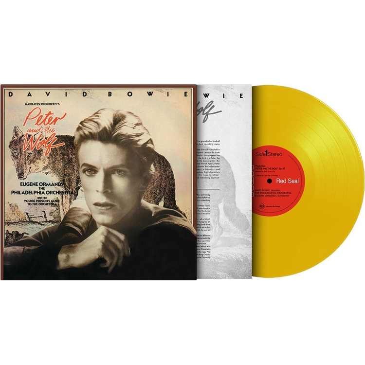 DAVID BOWIE - Peter And The Wolf - Prokofiev - Narrated By David Bowie (Limited Yellow Coloured Vinyl)