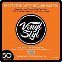 7 Inch Vinyl Sleeve - Vinyl Styl Vsp008 - 19.2cm X 19.36cm Poly Sleeve 50 Pack