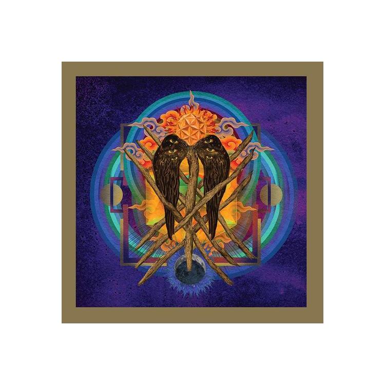 YOB - Our Raw Heart (Royal Blue And Gold Moon Phase Effect With Splatter)