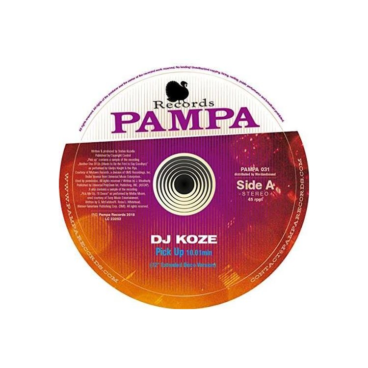 DJ KOZE - Pick Up(12" Extended Disco Version)/the Love Truck (2025 Repress)