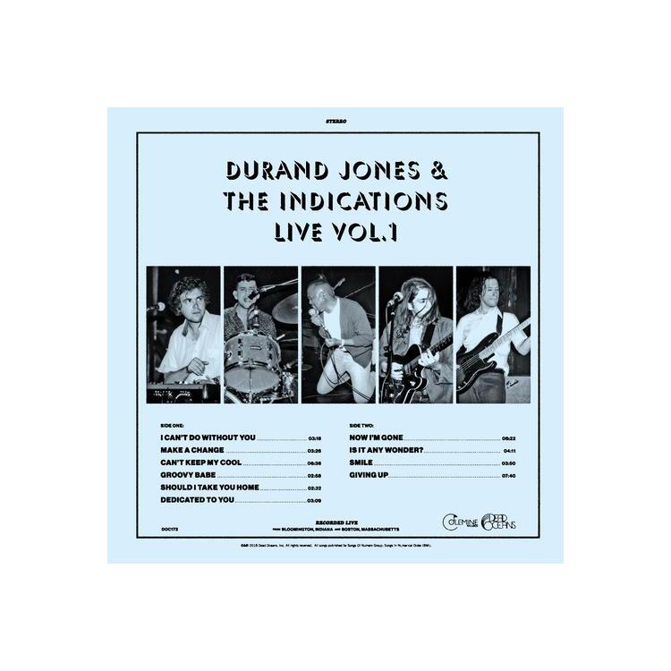 DURAND JONES & THE INDICATIONS - Durand Jones & The Indications Live Vol. 1 [lp] (Translucent Blue Vinyl, Download, Limited To 750, Indie-retail Exclu