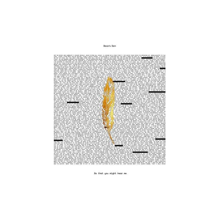 BEARS DEN - So That You Might Hear Me