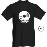VINYL.COM.AU Logo Black T-Shirt - X-Large
