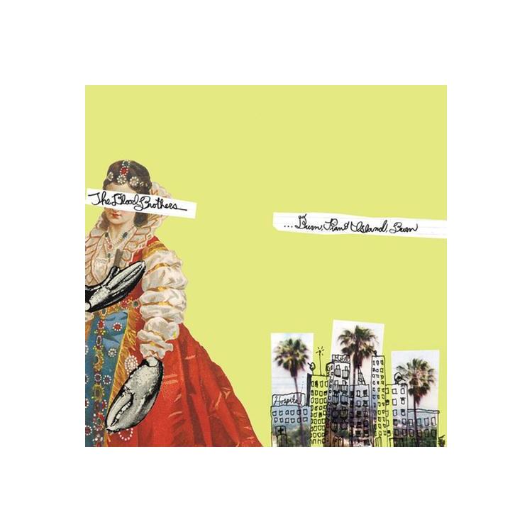 BLOOD BROTHERS - Burn, Piano Island, Burn (Collectors Edition Yellow W/ Pink And Black Splatter Vinyl+ Bonus 7')
