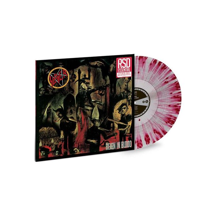 SLAYER - Reign In Blood (Limited Clear With Red Splatter Coloured Vinyl) - Rsd Essentials