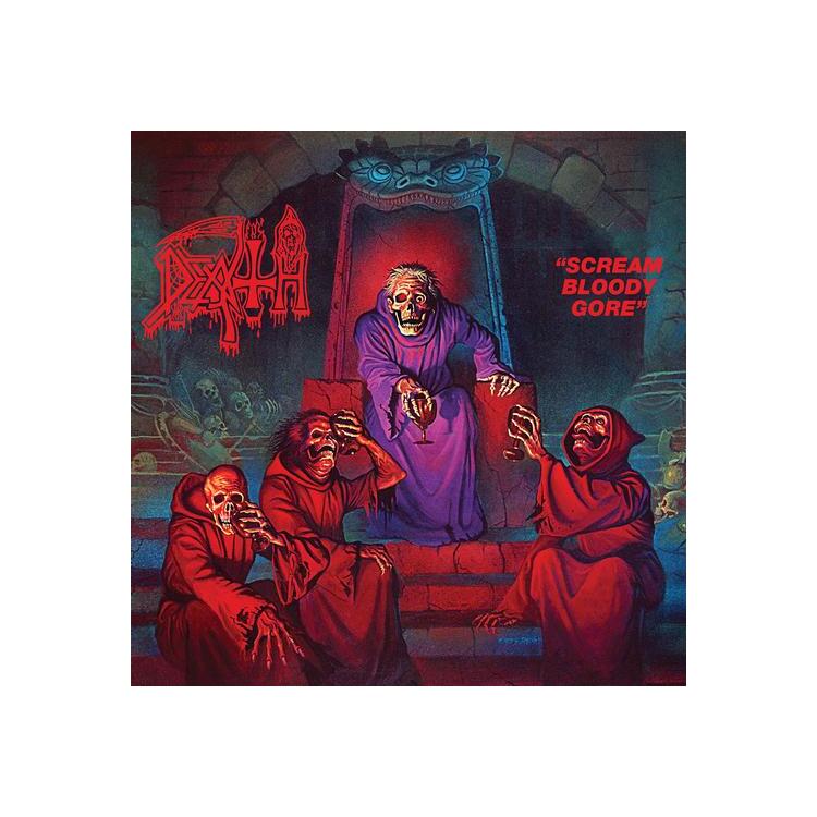 DEATH - Scream Bloody Gore (Foil Jacket - Violet, White And Red Merge With Splatter)