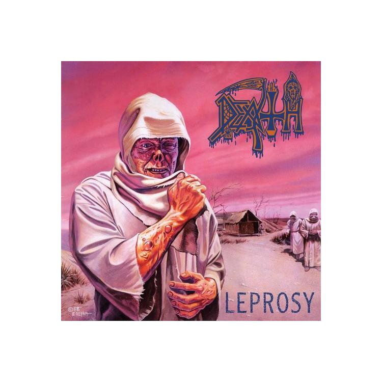 DEATH - Leprosy Reissue (Foil Jacket - Pink, White And Blue  Merge With Splatter)