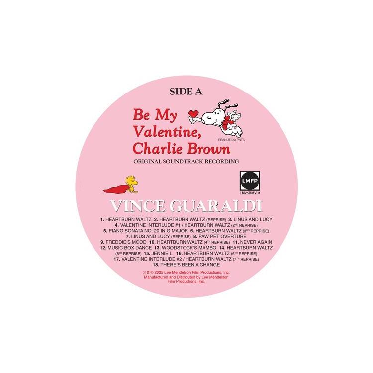 VINCE GUARALDI - Be My Valentine, Charlie Brown (Limited Heartburn Red Coloured Vinyl)