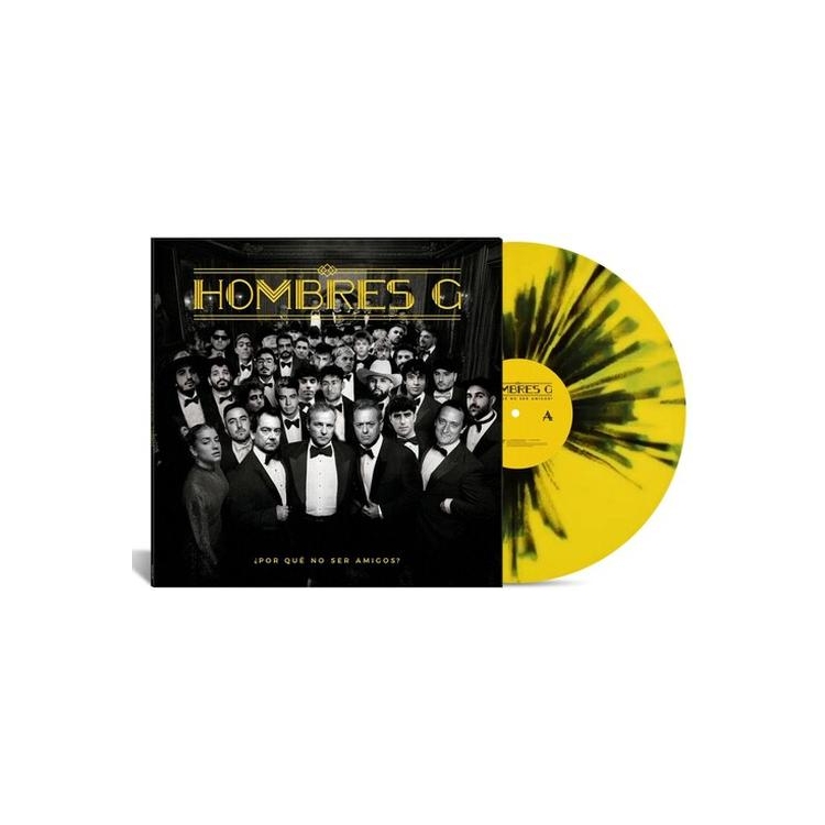 HOMBRES G - Por Que No Ser Amigos - Yellow & Black Splatter