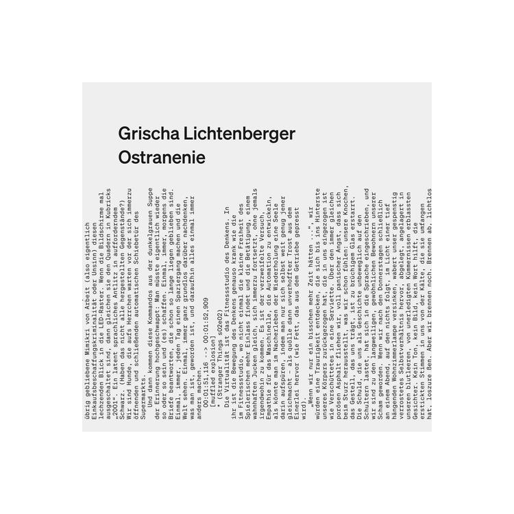 GRISCHA LICHTENBERGER - Ostranenie