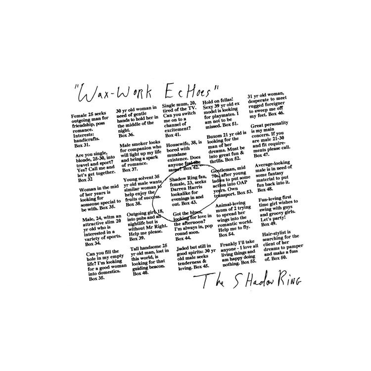 THE SHADOW RING - Wax-work Echoes [lp]
